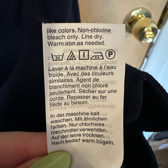 J. Crew Factory Basketweave Scallop-Edged Dress Navy Size 8 - Picture 7 of 8